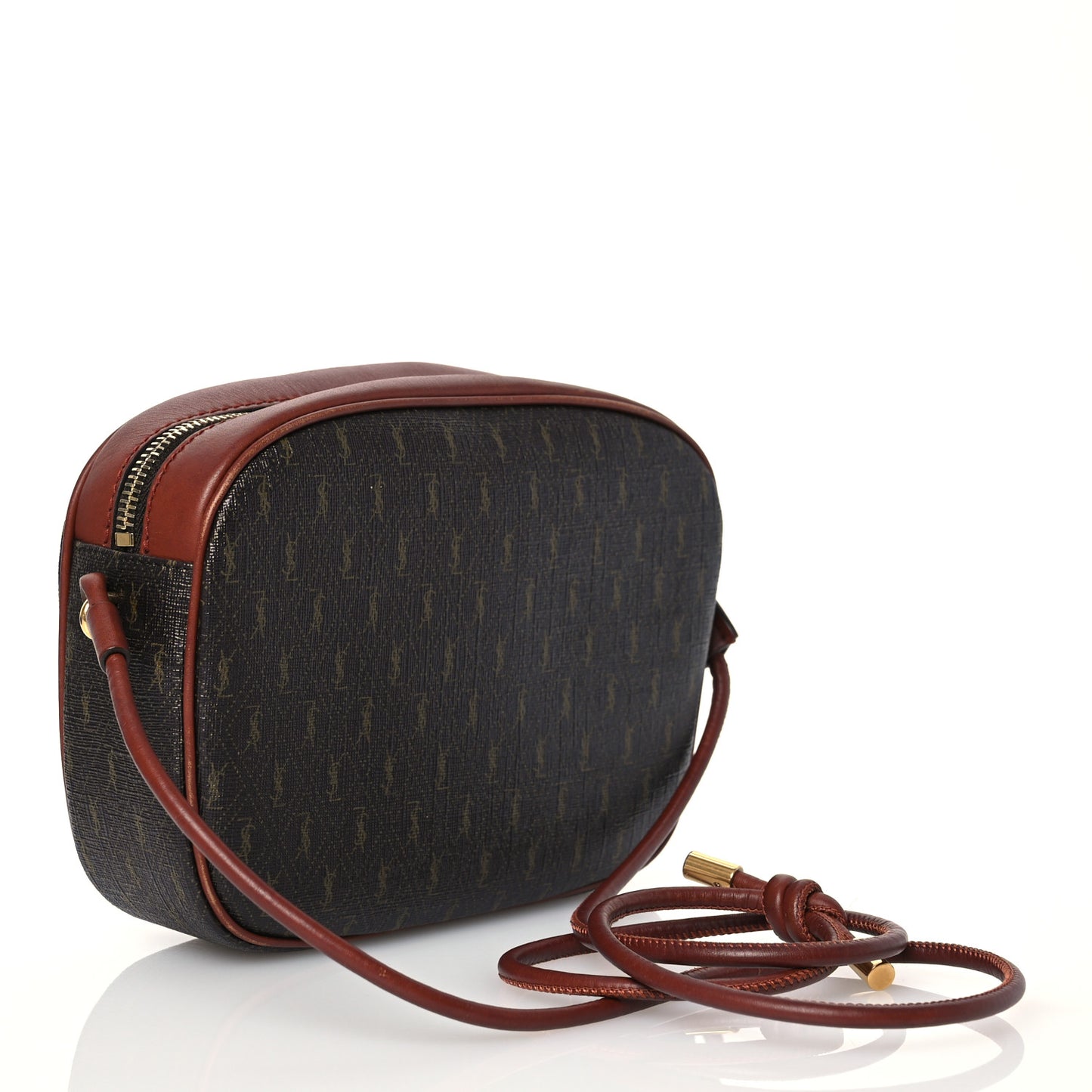 Canvas Smooth Calfskin Le Monogramme Small Camera Bag Chestnut