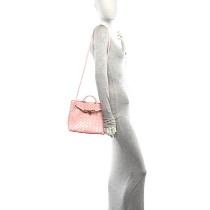 Bottega Veneta Nappa Intrecciato Small Andiamo Shoulder Bag Blush 2 of 10