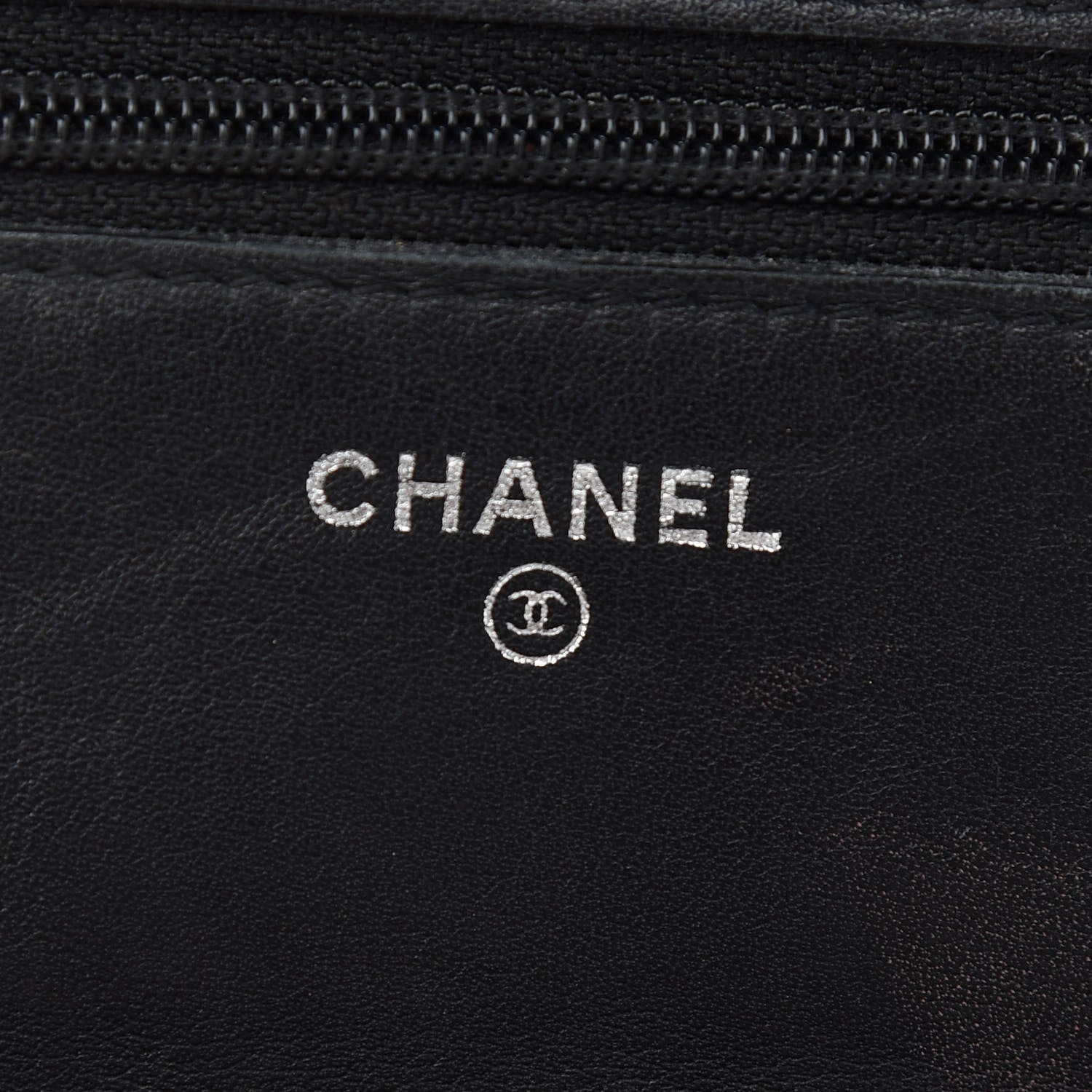 Chanel Lambskin Diamond Stitched Wallet On Chain WOC Black 6 of 13