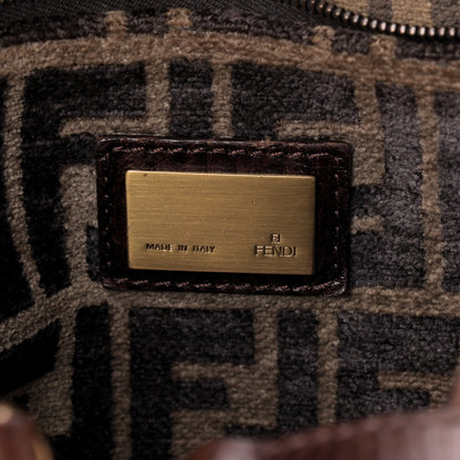 Fendi Velvet Zucca Vitello Large Bag De Jour Fango 5 of 5