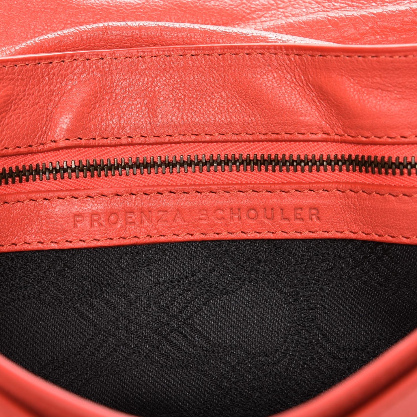 Lambskin PS1 Pochette Clutch Deep Coral