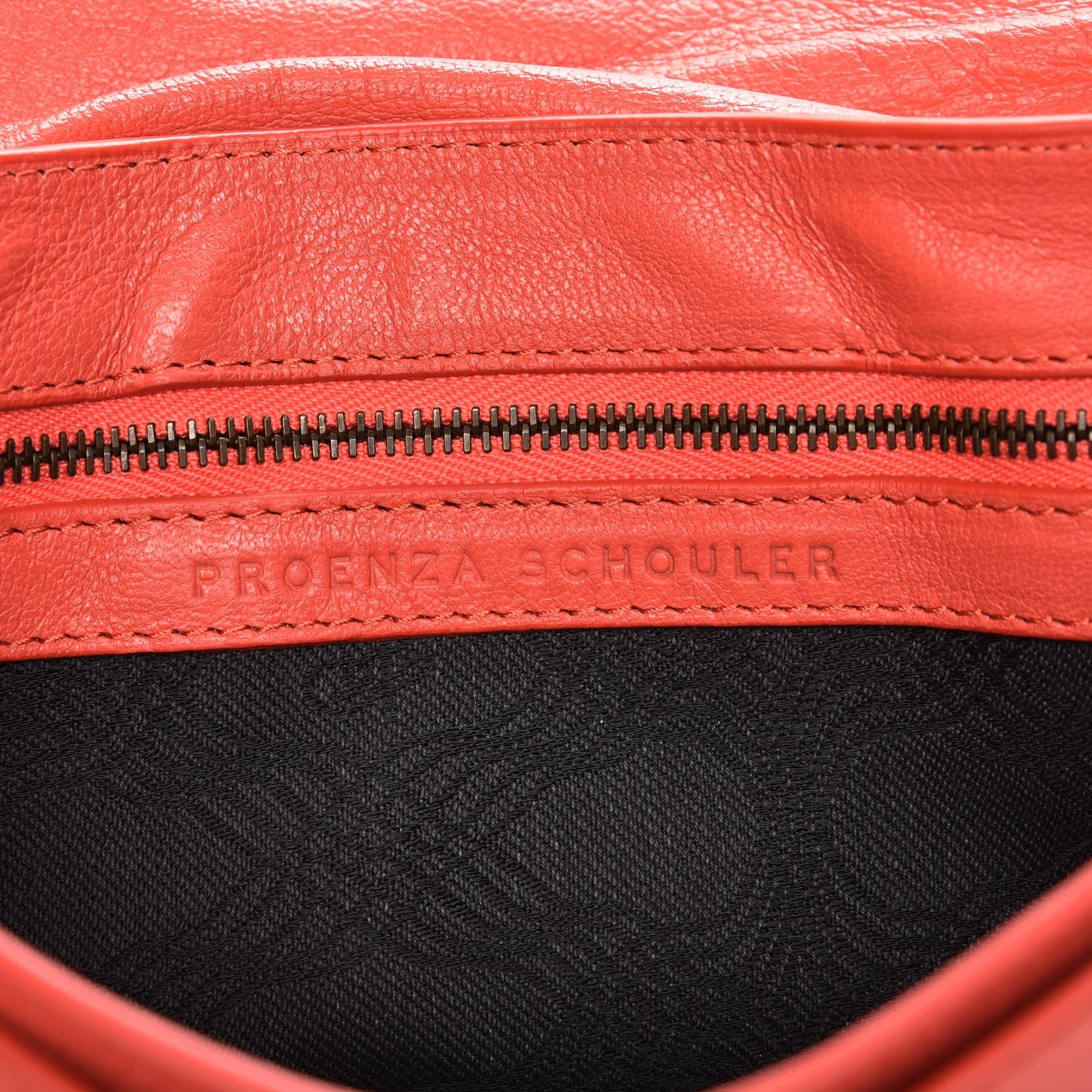 Proenza Schouler Lambskin PS1 Pochette Clutch Deep Coral 6 of 8