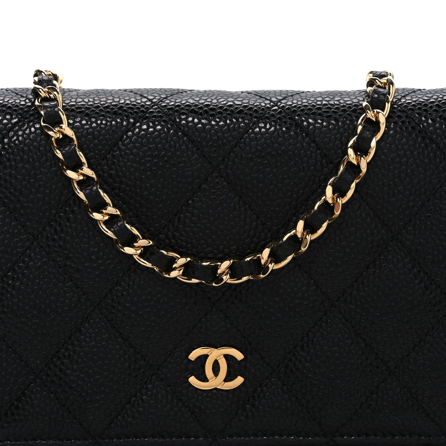 Chanel Caviar Quilted Wallet on Chain WOC Black 9 of 11
