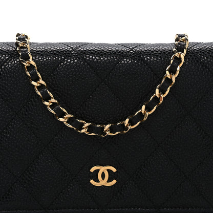 Chanel Caviar Quilted Wallet on Chain WOC Black 9 of 11