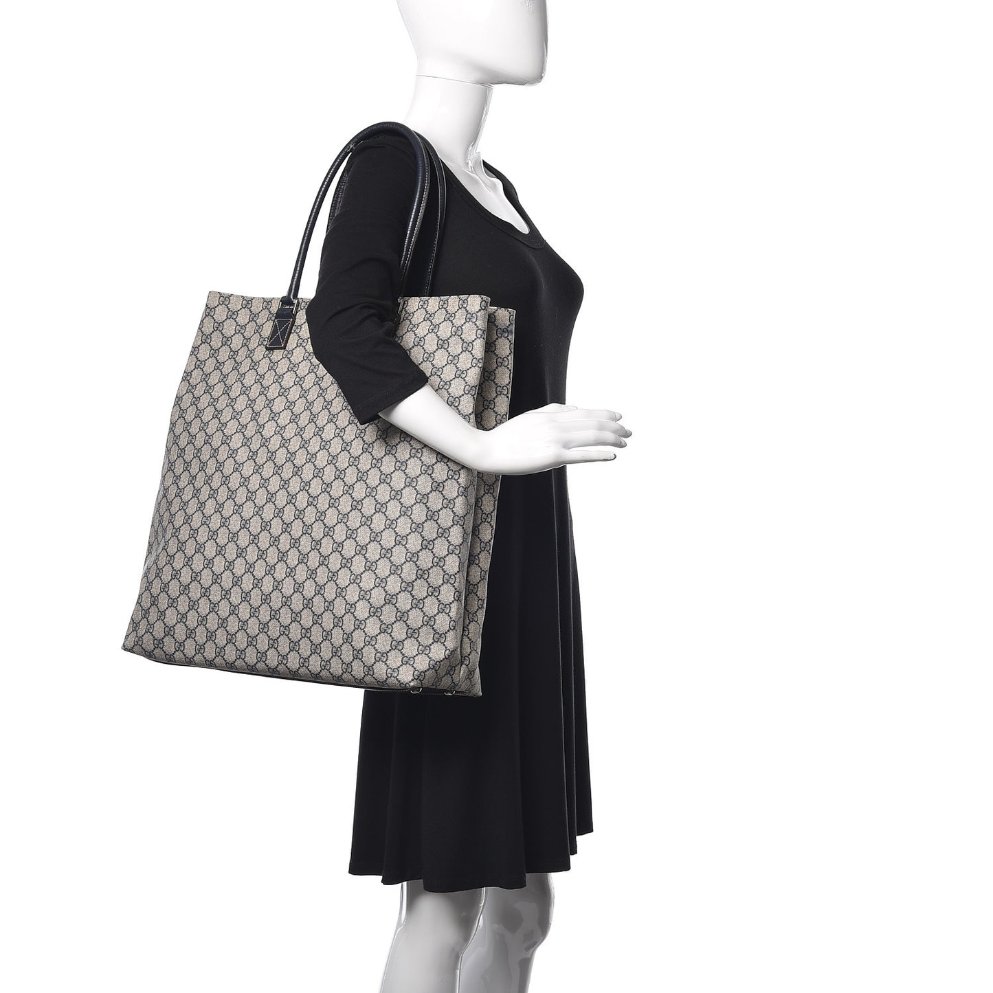 Soft GG Supreme Monogram Vertical Tote Navy