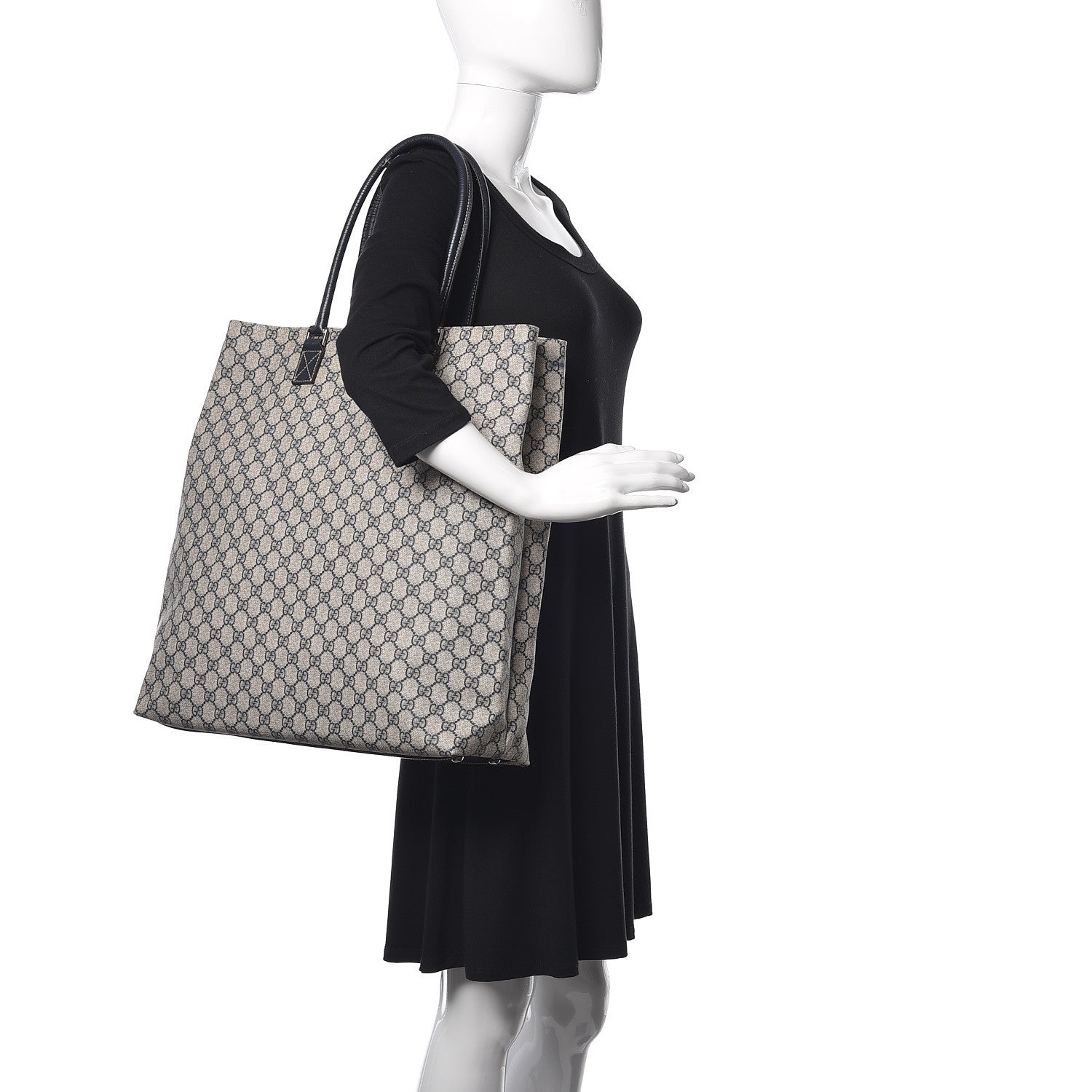 Gucci Soft GG Supreme Monogram Vertical Tote Navy 2 of 10
