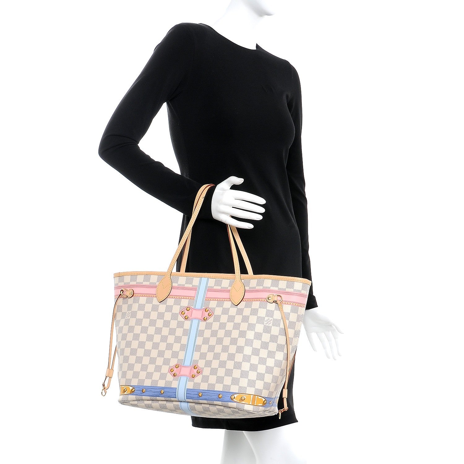 Louis Vuitton Damier Azur Summer Trunks Neo Neverfull MM 2 of 9