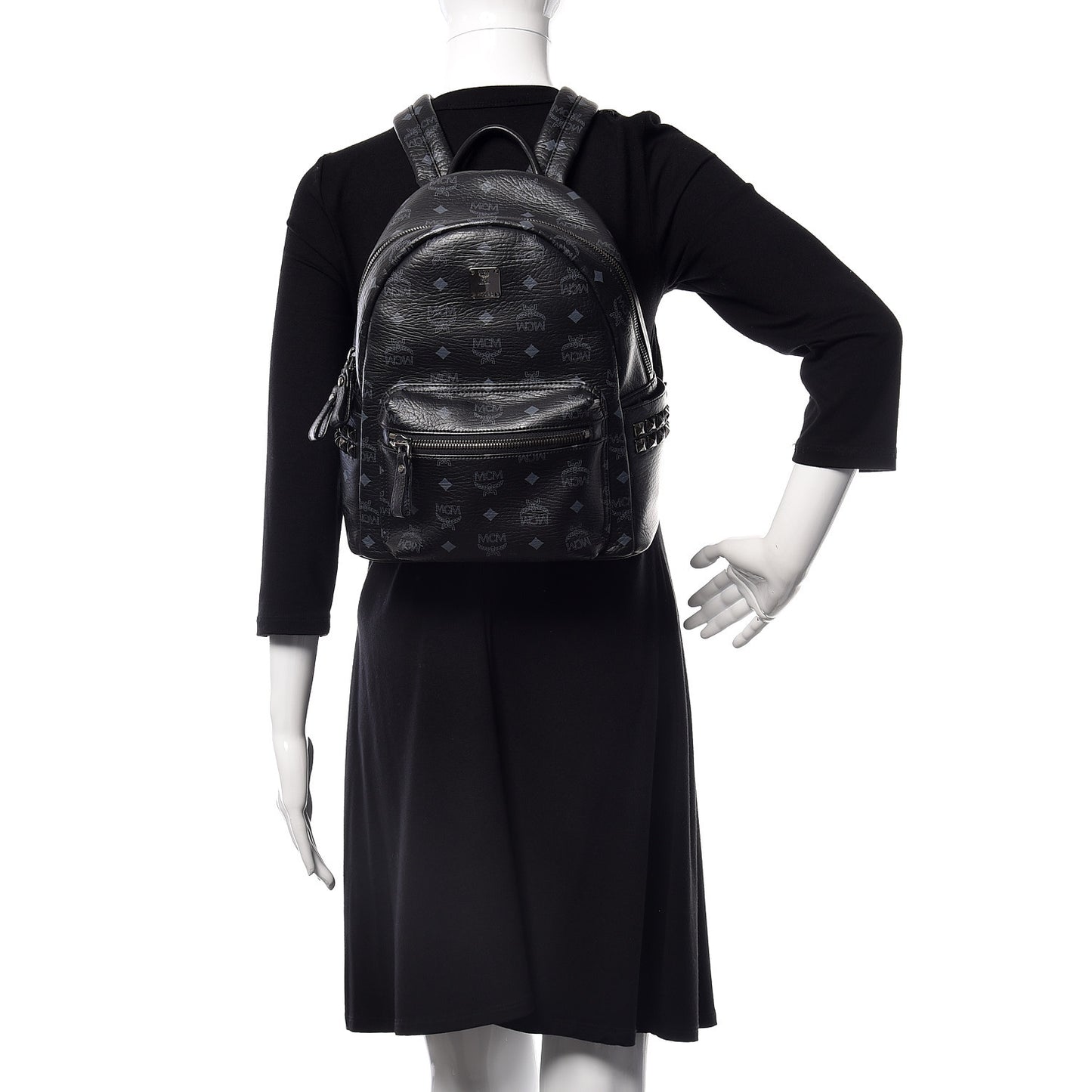 Visetos Small Side Stud Stark Backpack Black