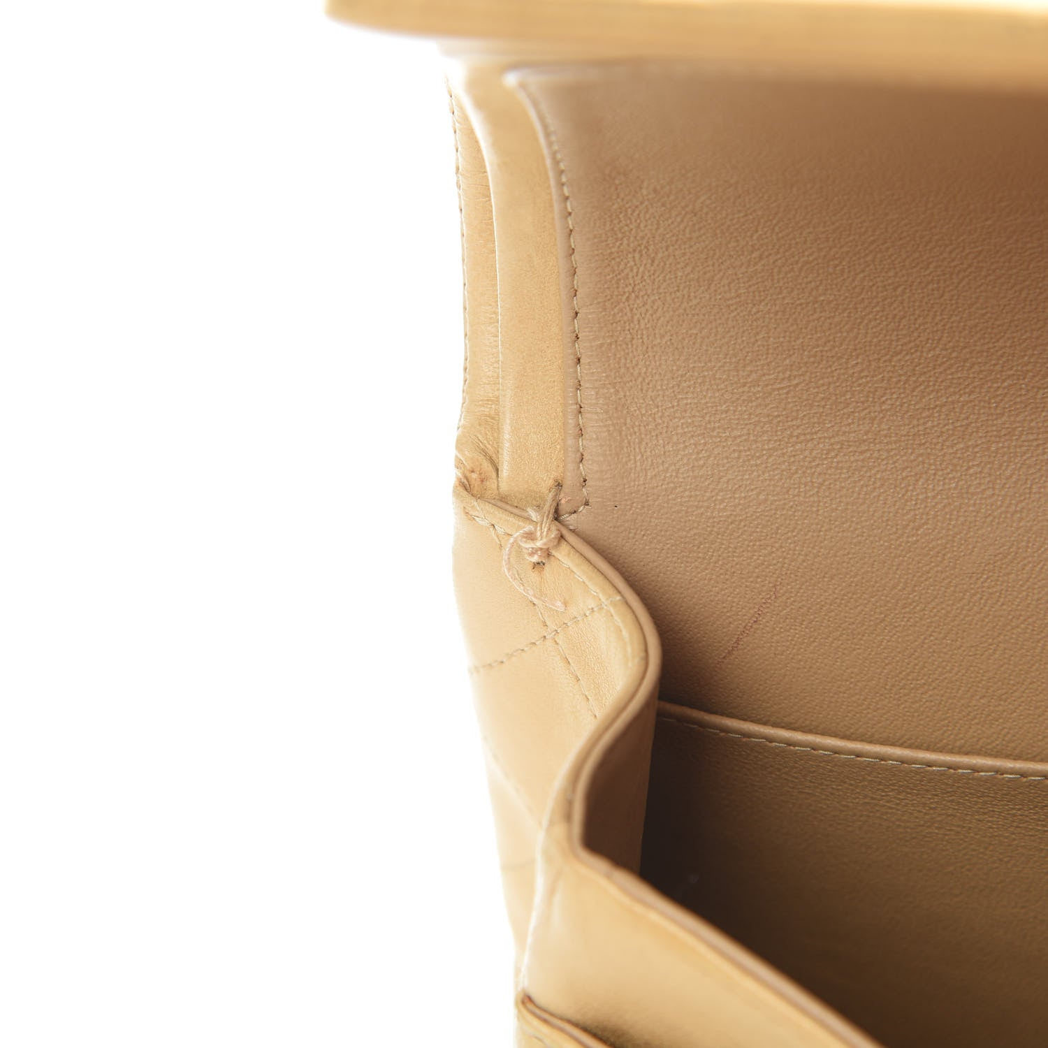 Chanel Lambskin Quilted Medium Double Flap Beige 14 of 18