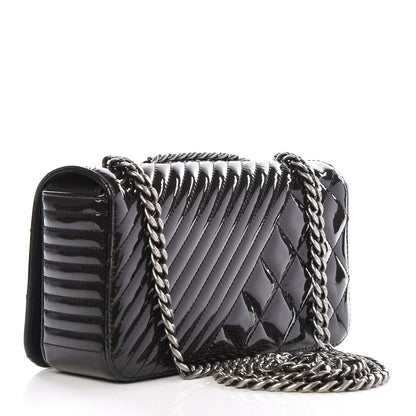 Chanel Patent Quilted Small Coco Boy Flap Black 2 of 10