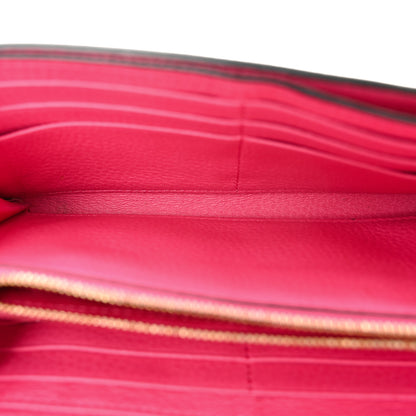 Valentino Garavani Metallic Pebbled Calfskin Rockstud Flap Wallet On Chain Peony 5 of 12