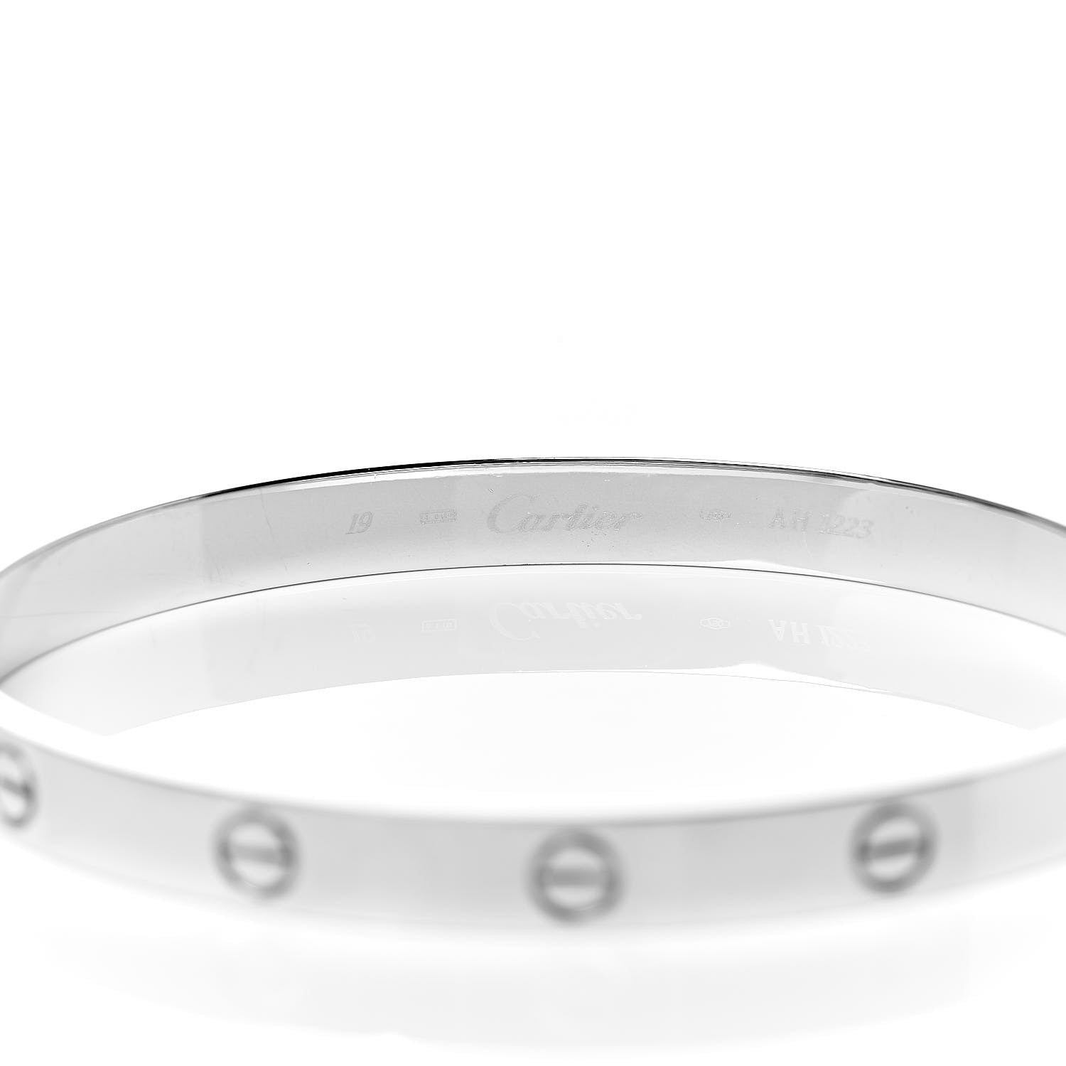 Cartier 18K White Gold LOVE Bracelet 19 5 of 6
