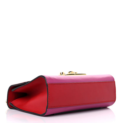 Gucci Calfskin Small Padlock Shoulder Bag New Rosette Hibiscus Red 4 of 12