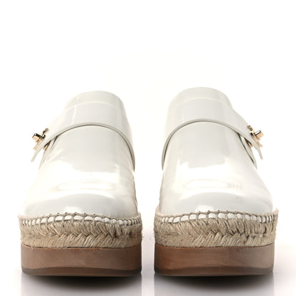 Chanel Patent Calfskin CC Turn Lock Clog 39 White 3 of 10