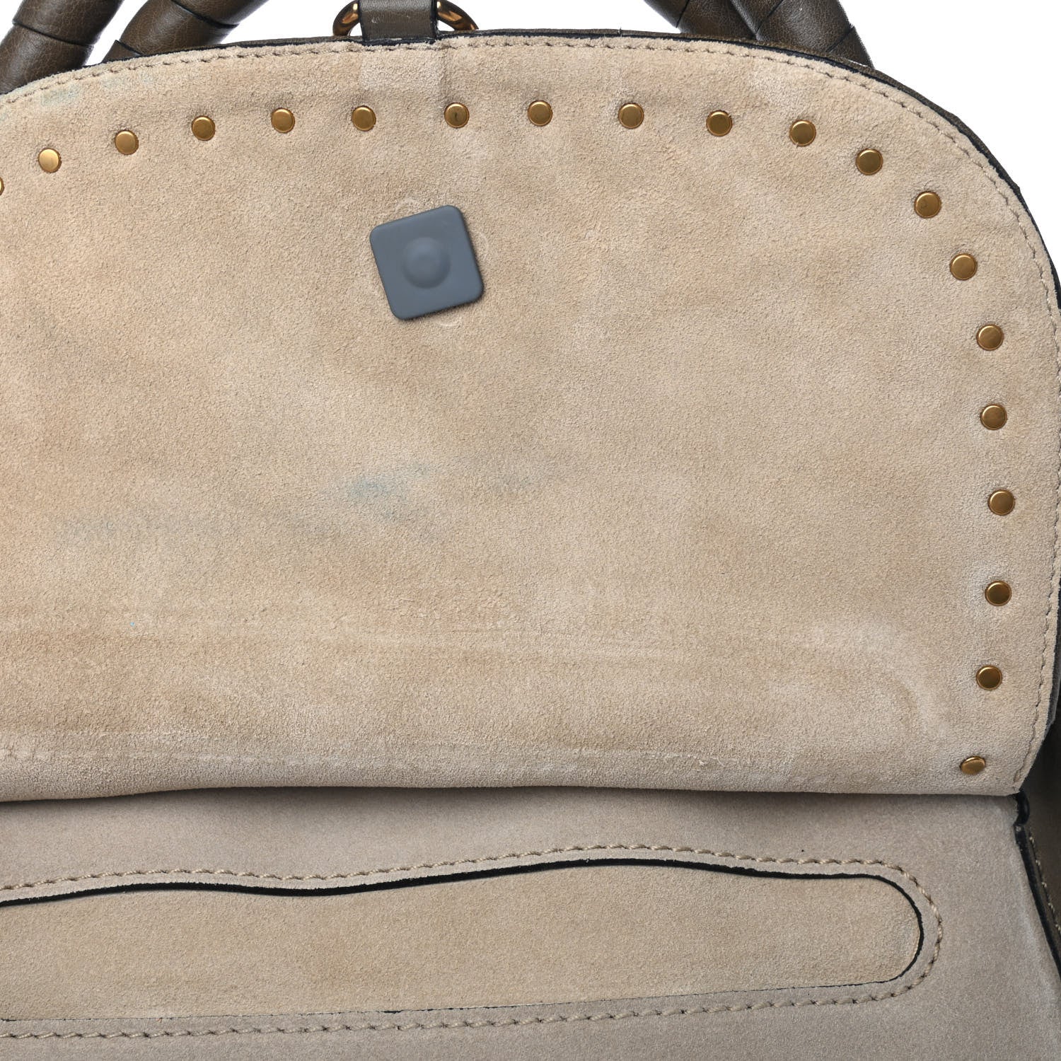 Chloe Calfskin Studded Medium Marcie Satchel Merino Grey 12 of 12