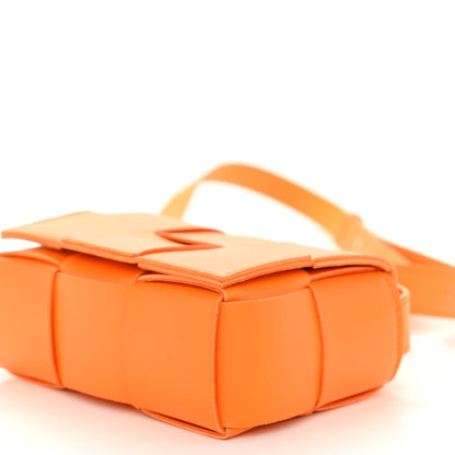 Bottega Veneta Lambskin Maxi Intreccio Candy Cassette Crossbody Bag Tangerine 9 of 9