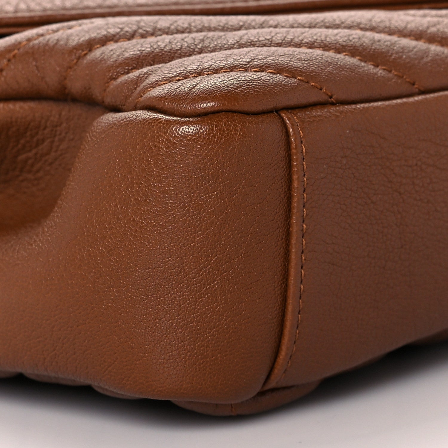 Saint Laurent Calfskin Matelasse Chevron Monogram Medium College Bag Brick 9 of 13