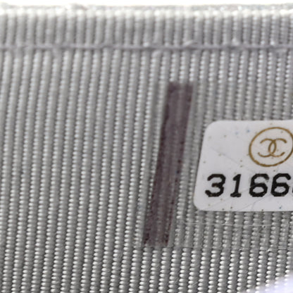 Chanel Gradient Metallic Calfskin Quilted Flap Card Holder Wallet Silver Blue Yellow Purple 8 of 8