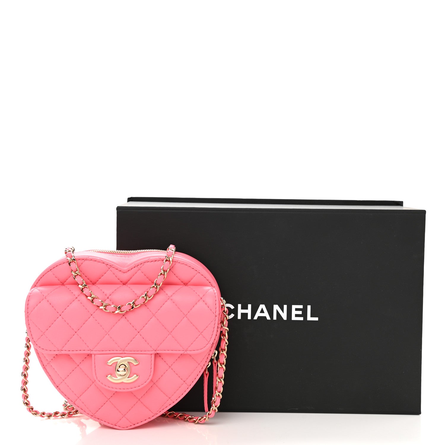 Chanel Lambskin Quilted CC In Love Heart Bag Pink 11 of 11