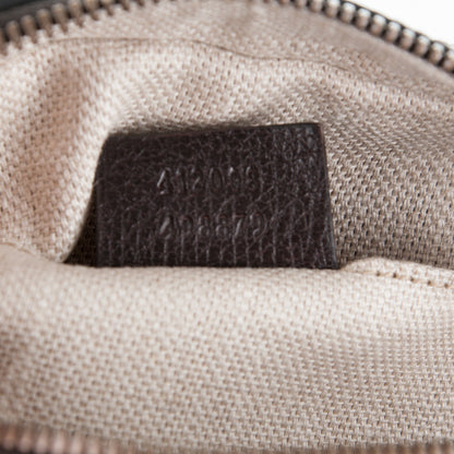 Gucci Textured Calfskin Web Small Webby Bee Shoulder Bag Brown Coffee 6 of 6