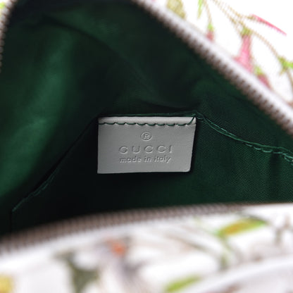 Gucci Canvas Flora Floral Trapuntata Small Zumi Dome Shoulder Bag White 8 of 10