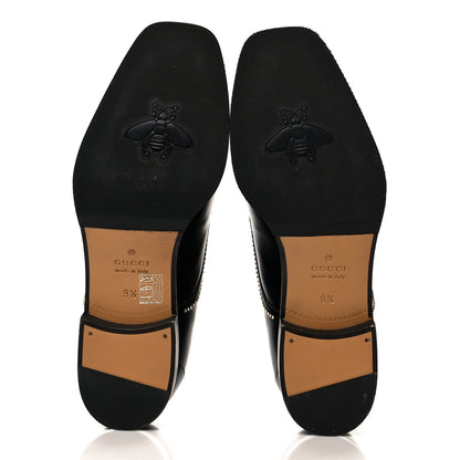 Gucci Calfskin Crystal Mens Lace Up Shoes 9.5 Black 5 of 9