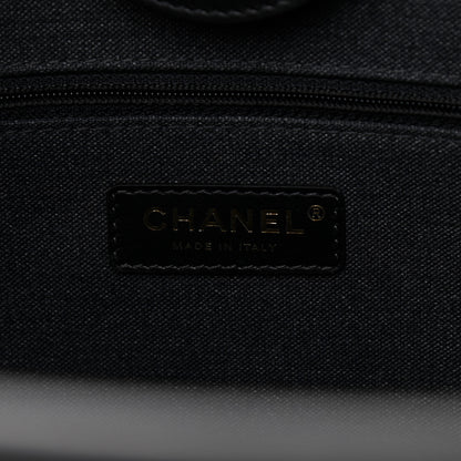 Chanel Calfskin Medium Deauville Tote Black 6 of 9
