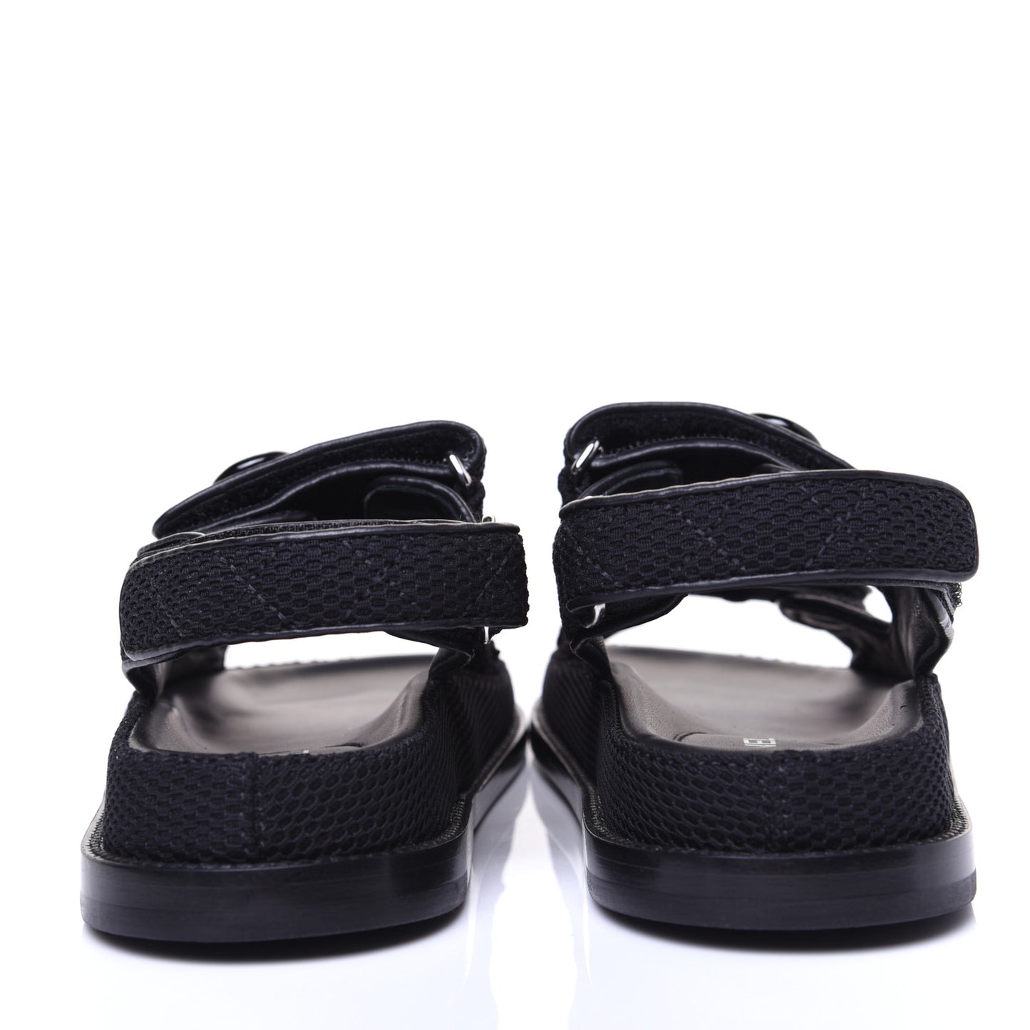 Fabric Velcro Dad Sandals 35.5 Black