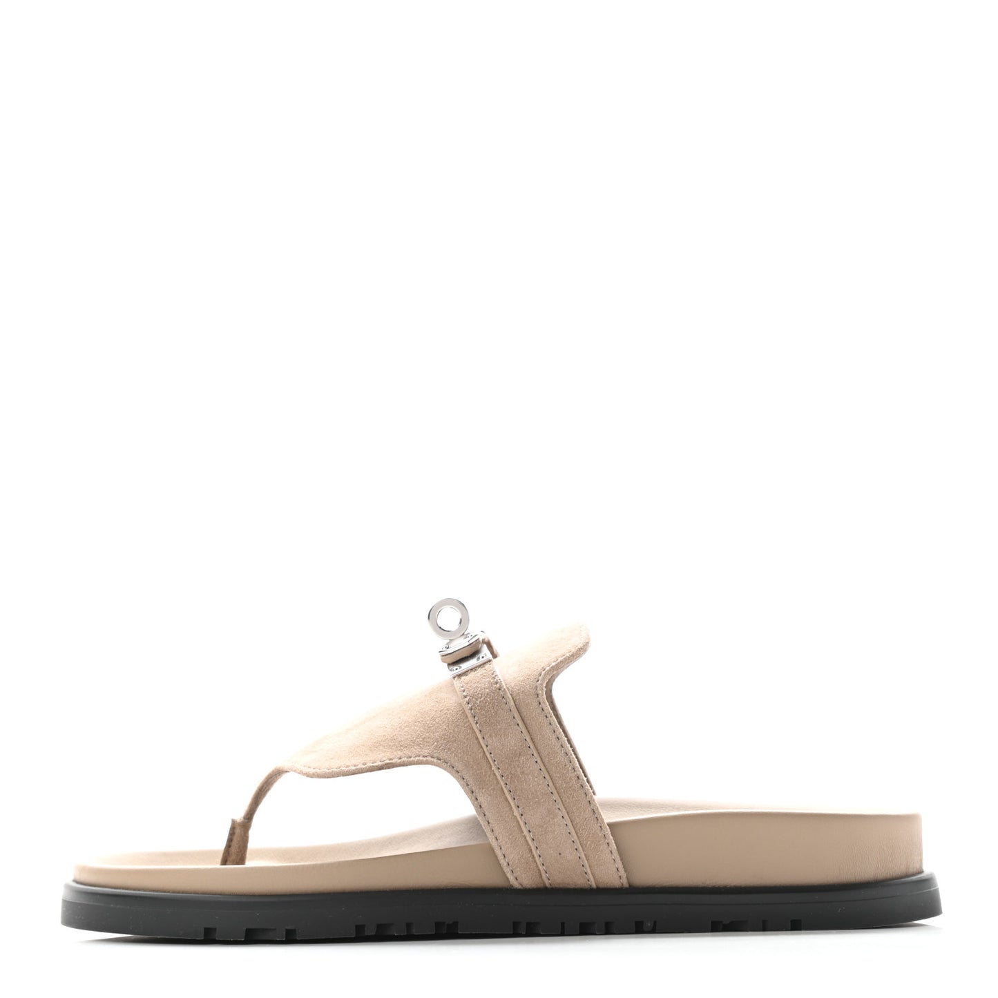 Suede Goatskin Womens Empire Sandals 36 Beige Sable