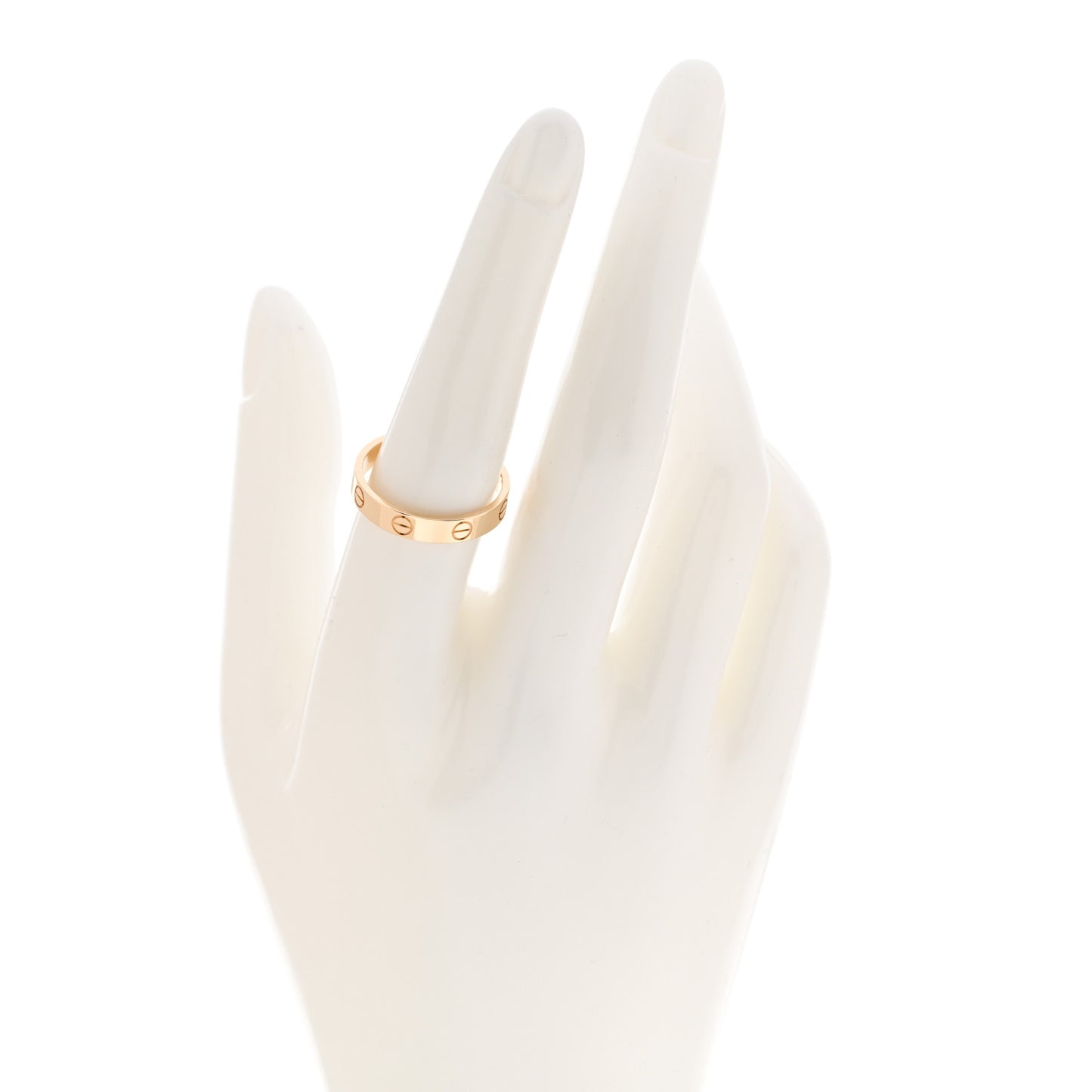 18K Yellow Gold 3.5mm LOVE Wedding Band Ring 56 7.5