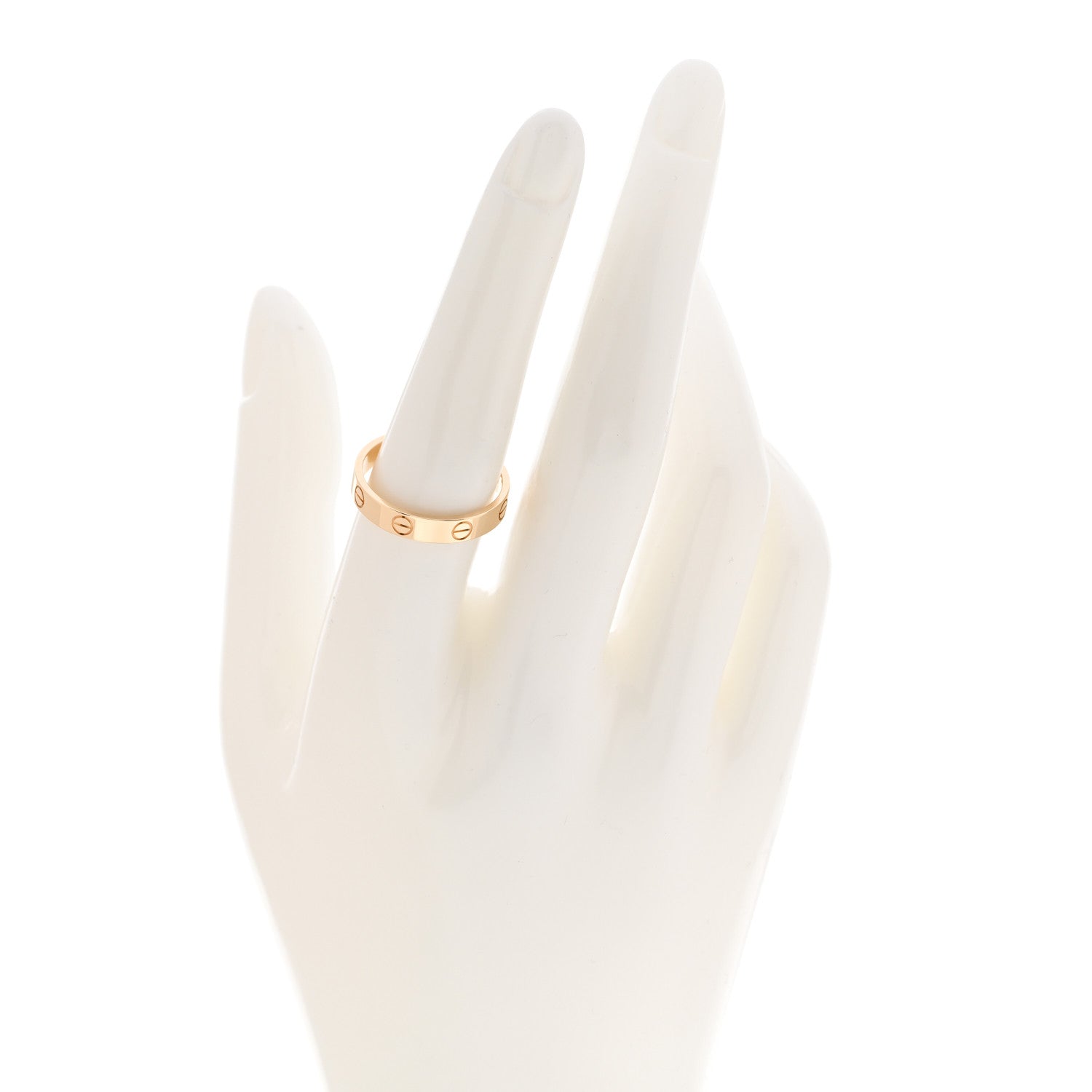 Cartier 18K Yellow Gold 3.5mm LOVE Wedding Band Ring 56 7.5 2 of 5