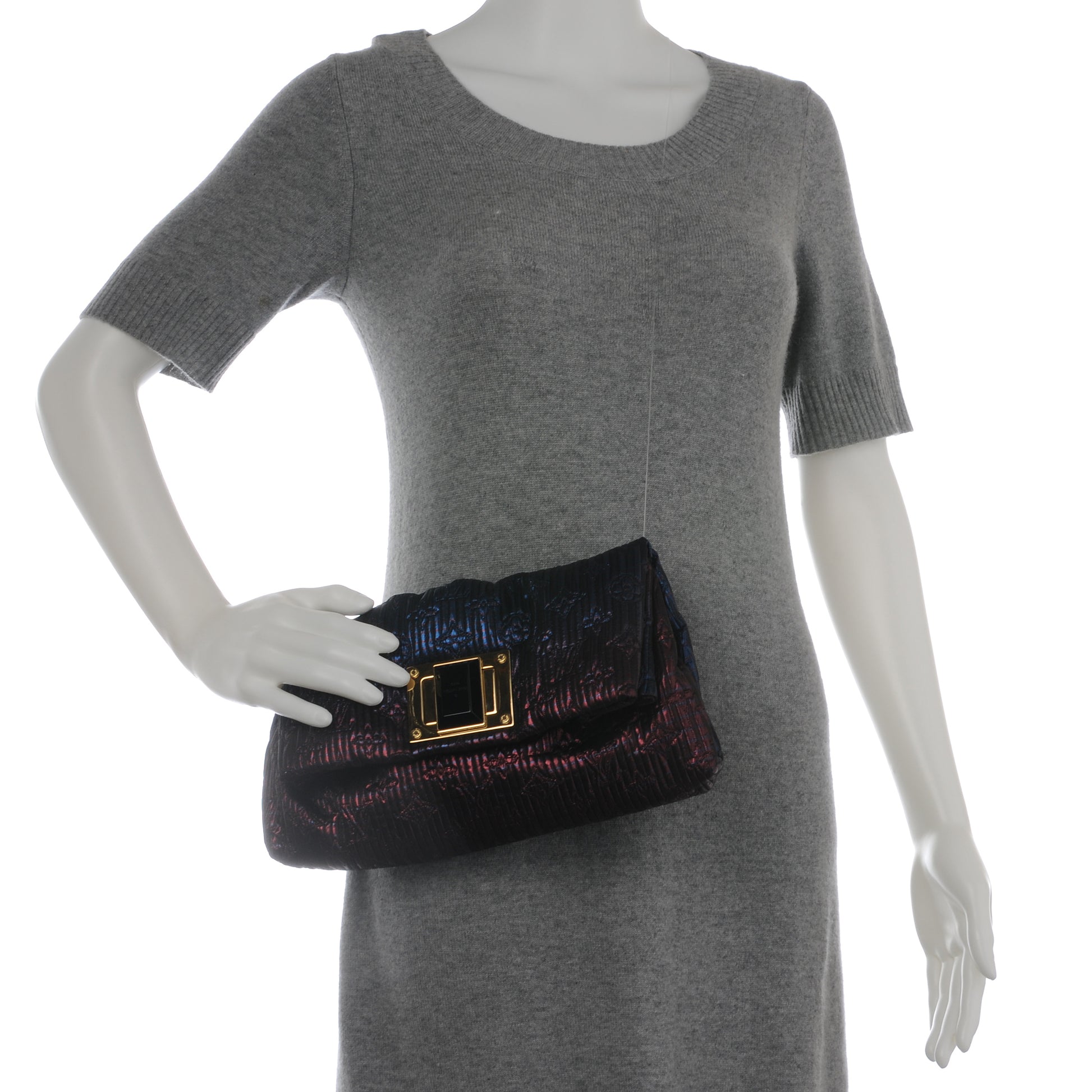 Louis Vuitton Jacquard Quilted Monogram Altair Clutch Marine 2 of 7