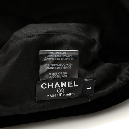 Chanel Velvet Beret Hat Black 8 of 10