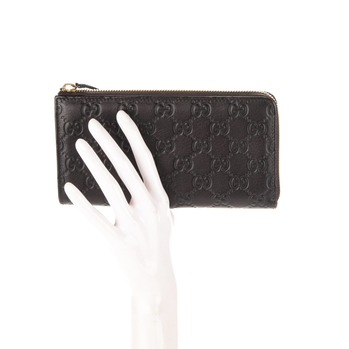 Guccissima Vitello Tender Donna Long Wallet Testa di Moro