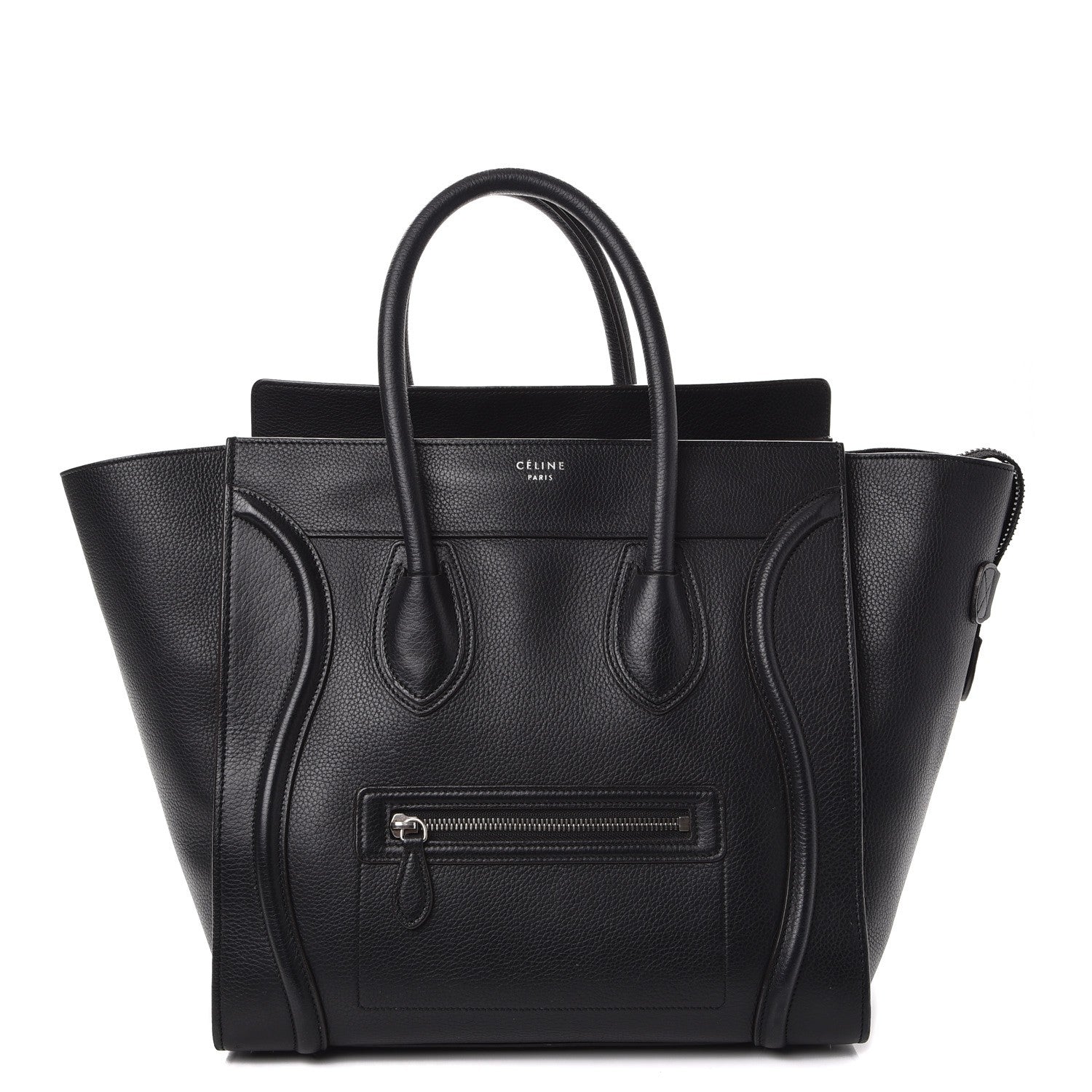 Celine Drummed Calfskin Mini Luggage Black 1 of 14