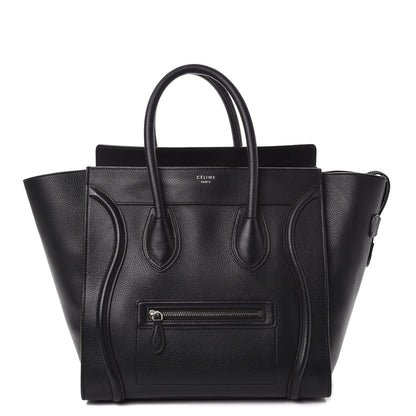 Celine Drummed Calfskin Mini Luggage Black 1 of 14
