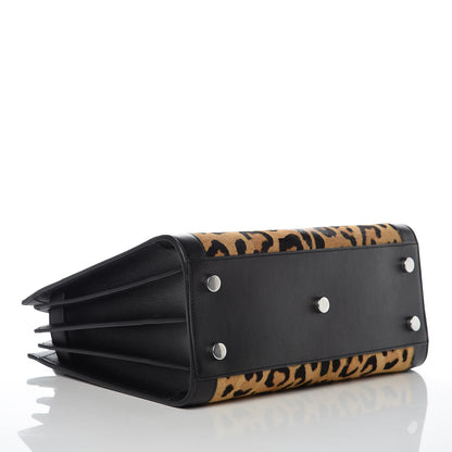 Saint Laurent Pony Hair Leopard Print Baby Sac De Jour Black 4 of 11