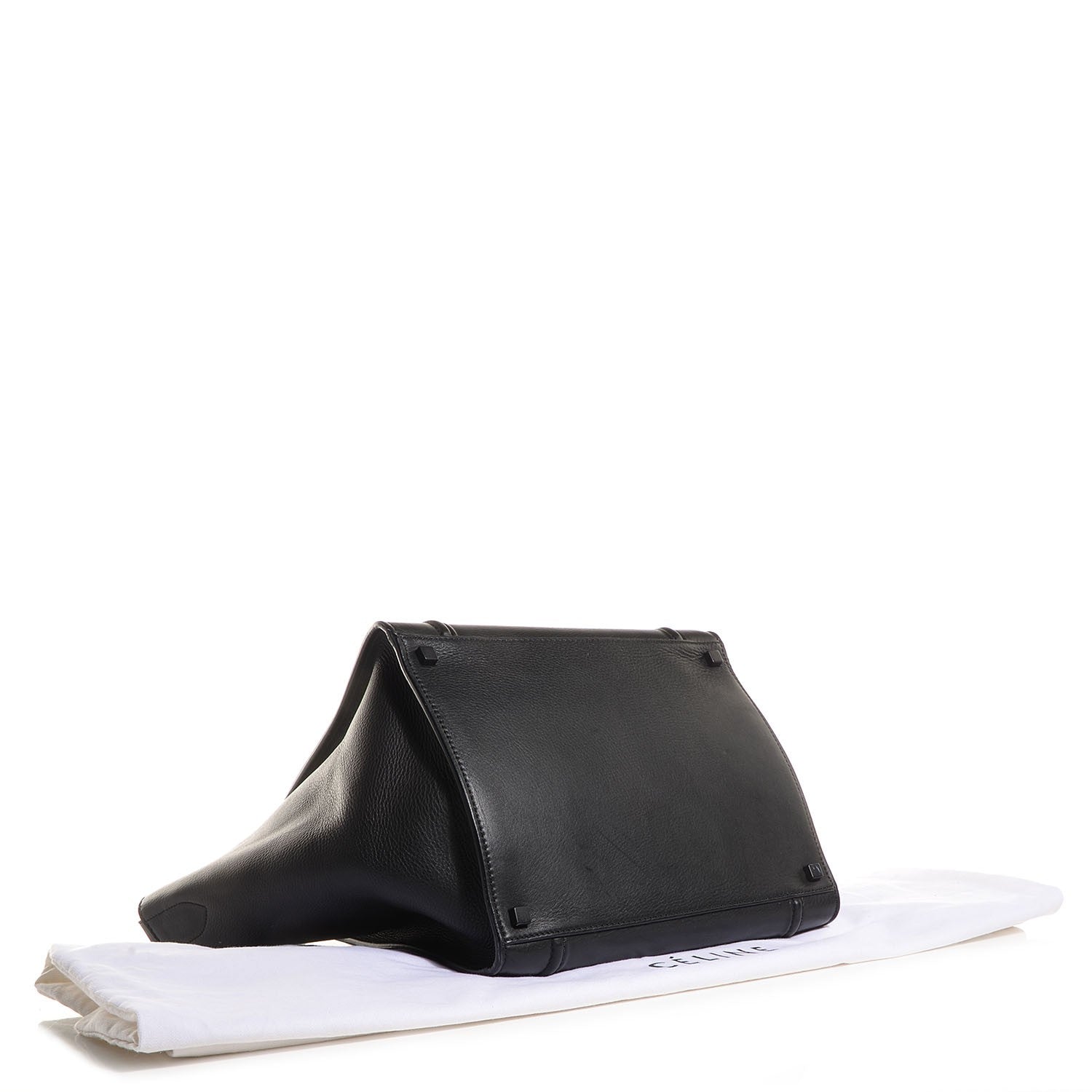 Celine Supple Calfskin Medium Phantom Luggage Black 4 of 9