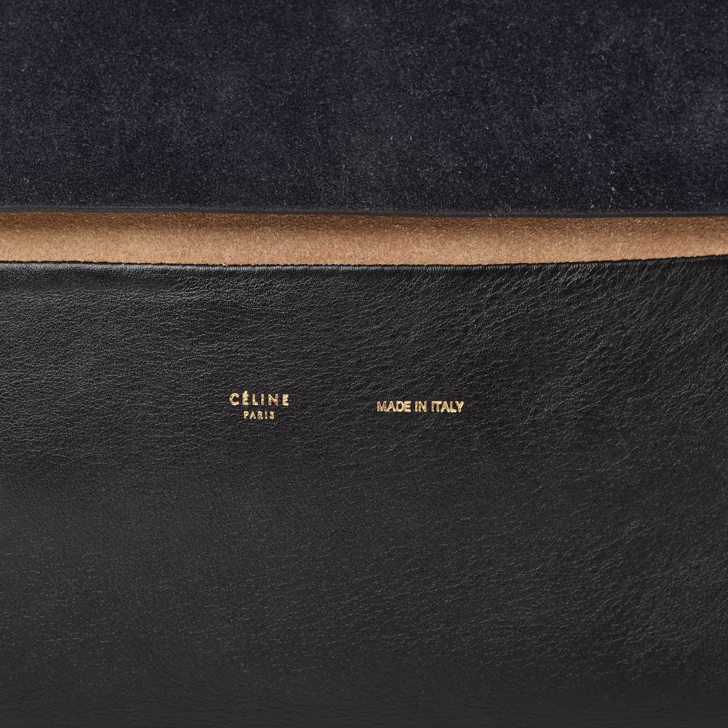 Celine Calfskin Suede All Soft Shoulder Bag Ocean Blue 8 of 9