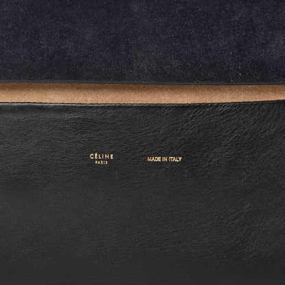 Celine Calfskin Suede All Soft Shoulder Bag Ocean Blue 8 of 9