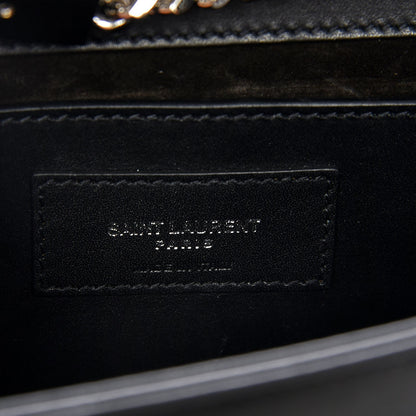 Saint Laurent Smooth Calfskin Medium Classic Monogram Kate Tassel Satchel Black 6 of 7