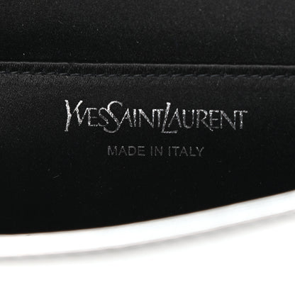 Saint Laurent Metallic Calfskin Monogram Large Belle De Jour Clutch Silver 6 of 8