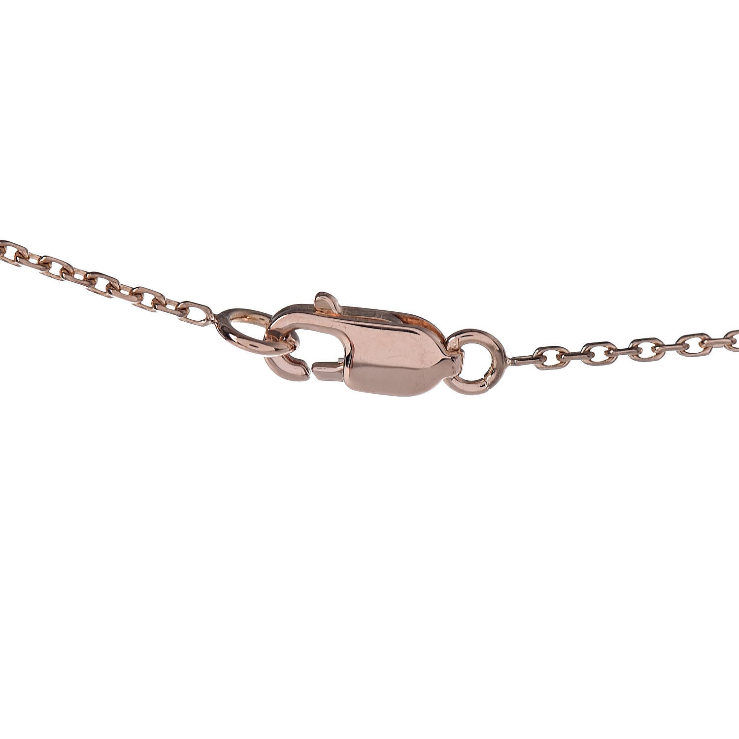 Van Cleef & Arpels 18K Rose Gold Carnelian Sweet Alhambra Pendant Necklace 5 of 8