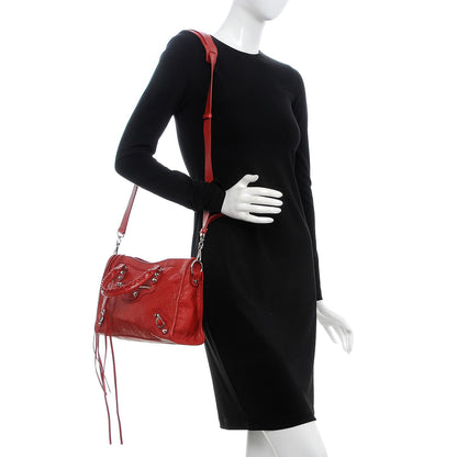 Balenciaga Agneau Classic Silver Hardware S City Rouge Groseille 2 of 8