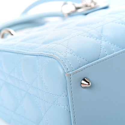 Christian Dior Lambskin Cannage Medium Lady Dior Light Blue 8 of 14