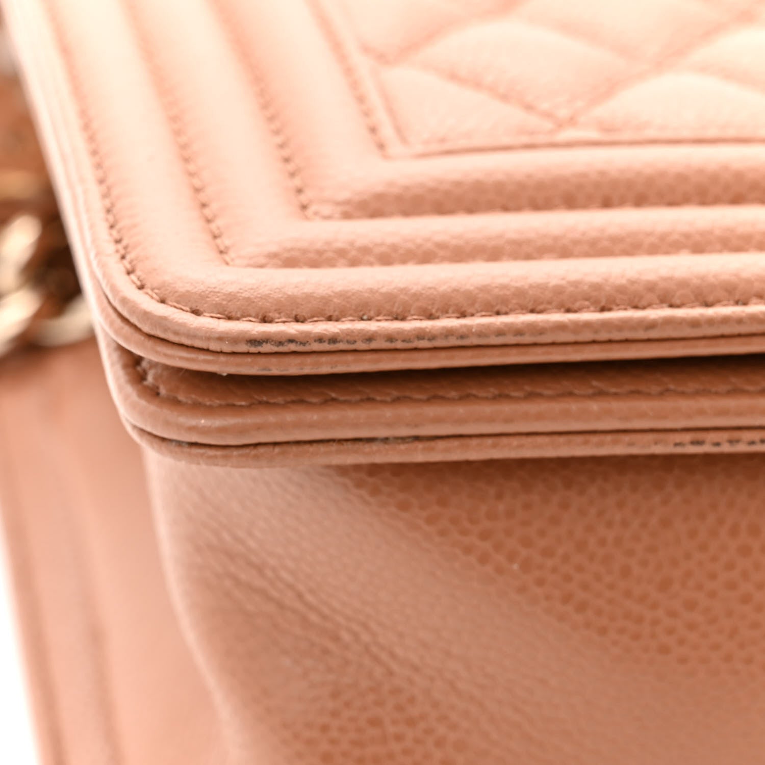 Chanel Caviar Quilted Medium Boy Flap Light Brown 11 of 11