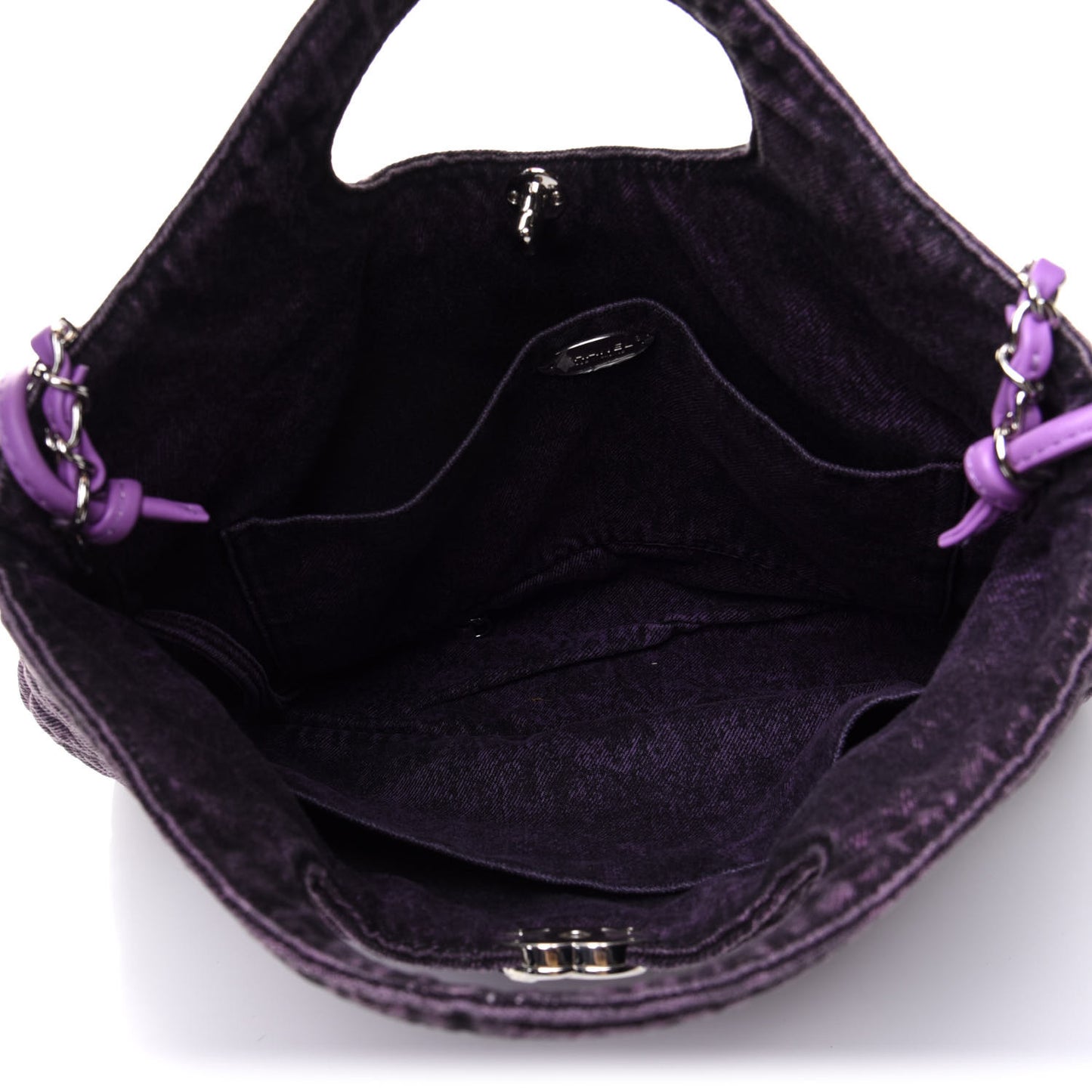 Denim Quilted Large 31 Denimpression Shopping Bag Purple Black
