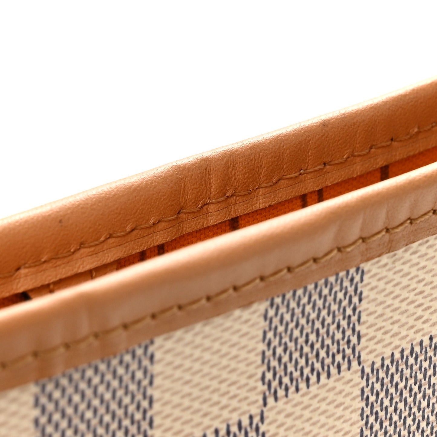 Damier Azur Braided Neverfull MM Orange