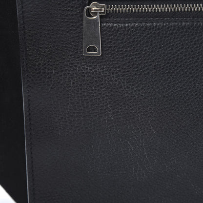 Celine Drummed Calfskin Suede Large Trapeze Black 13 of 14