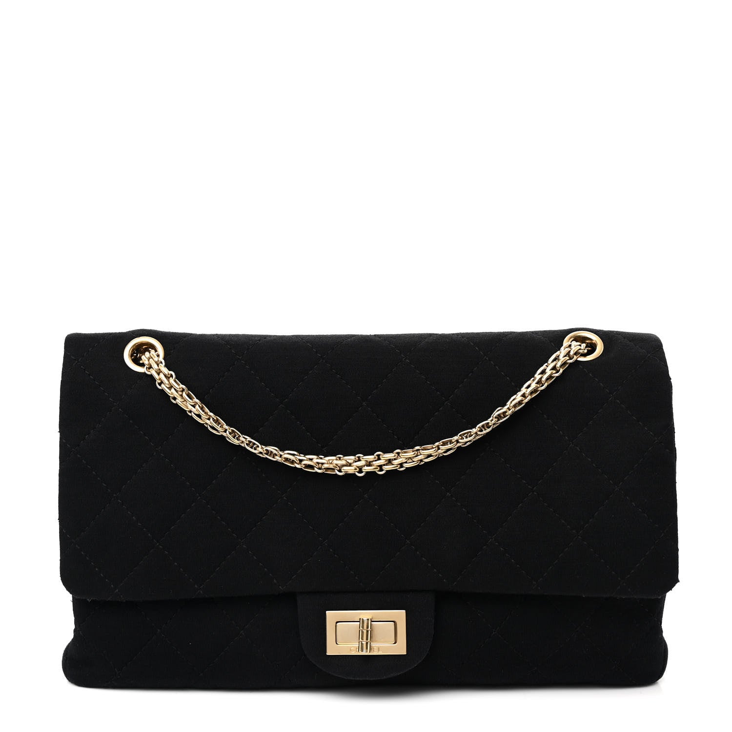 Chanel Jersey Quilted 2.55 Reissue 227 Flap Black 1 of 13